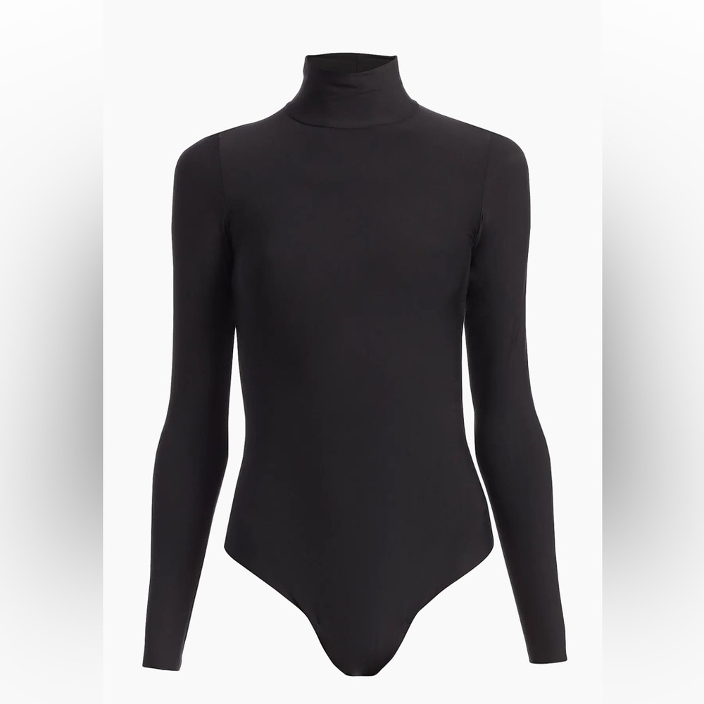 Commando Butter Turtleneck Bodysuit Classic Black soft stretch top Revolve NWT M